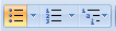 Tlačítka seznamů ve skupině Odstavec