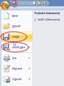 Uložení dokumentu