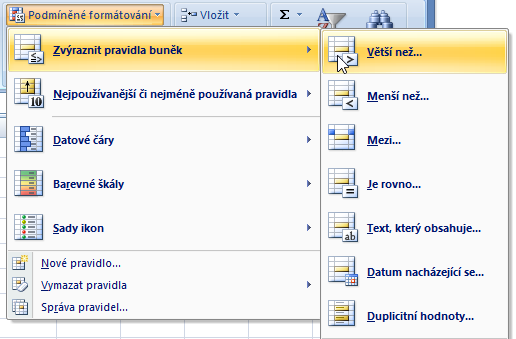 Podmíněné formátování