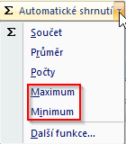 Funkce Max a Min