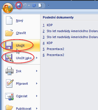Uložení dokumentu