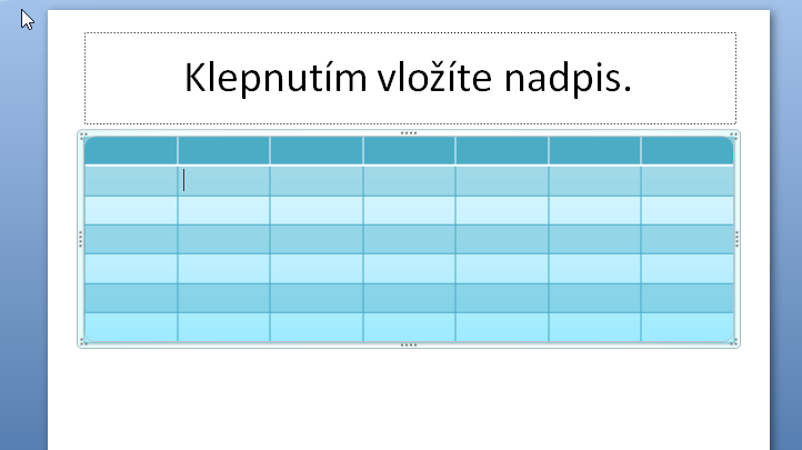 Výsledná tabulka 